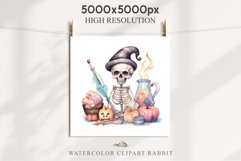 Cute Skeleton Skull Halloween Creepy Clipart PNG Scrapbook Fairy Tale Art Image Watercolor Transparent Print illustration sublimation creepy printable digital watercolor Floral Skeleton Skull, spooky clipart, nursery, Creepy halloween decoration art image