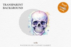 Cute Skeleton Skull Halloween Creepy Clipart PNG Scrapbook Fairy Tale Art Image Watercolor Transparent Print illustration sublimation creepy printable digital watercolor Floral Skeleton Skull, spooky clipart, nursery, Creepy halloween decoration art image