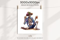 Cute Skeleton Skull Halloween Creepy Clipart PNG Scrapbook Fairy Tale Art Image Watercolor Transparent Print illustration sublimation creepy printable digital watercolor Floral Skeleton Skull, spooky clipart, nursery, Creepy halloween decoration art image