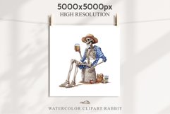 Cute Skeleton Skull Halloween Creepy Clipart PNG Scrapbook Fairy Tale Art Image Watercolor Transparent Print illustration sublimation creepy printable digital watercolor Floral Skeleton Skull, spooky clipart, nursery, Creepy halloween decoration art image