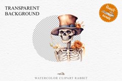 Cute Skeleton Skull Halloween Creepy Clipart PNG Scrapbook Fairy Tale Art Image Watercolor Transparent Print illustration sublimation creepy printable digital watercolor Floral Skeleton Skull, spooky clipart, nursery, Creepy halloween decoration art image