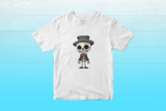 Cute Skeletons PNG Bundle | ANIME Halloween Clipart Product Image 5