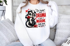 Cute Skunk Drama German Quote Sublimation PNG Design Product Image 2