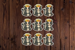 Cute Skunk Printable Stickers - PNG Sticker Sheet