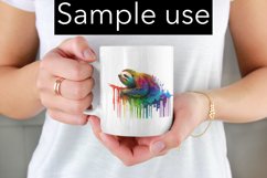Cute Sloth Color Drip - Sublimation - Digital Product Image 2