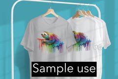 Cute Sloth Color Drip - Sublimation - Digital Product Image 3