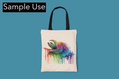 Cute Sloth Color Drip - Sublimation - Digital Product Image 4