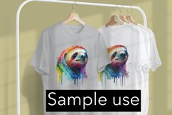 Cute Sloth Color Drip - Sublimation - Digital Product Image 3