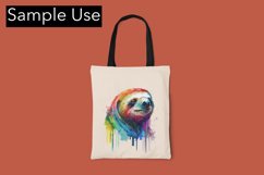 Cute Sloth Color Drip - Sublimation - Digital Product Image 4
