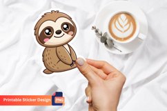 Cute Sloth Sticker, Cute Animal Sticker, Kawaii Sticker Product Image 1