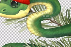 Snake with fir branch | PNG Sublimation design Product Image 2