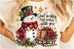 Cute Snowman Christmas PNG, Cozy Winter, Christmas PNG Product Image 2
