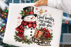 Cute Snowman Christmas PNG, Cozy Winter, Christmas PNG Product Image 4