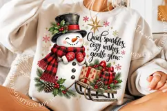 Cute Snowman Christmas PNG, Cozy Winter, Christmas PNG Product Image 5
