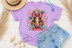 Pink Christmas Sublimation PNG, Cute Holiday Design Product Image 2