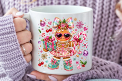 Pink Christmas Sublimation PNG, Cute Holiday Design Product Image 4