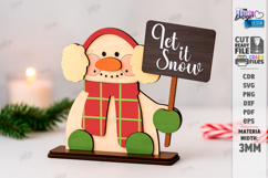 Cute Snowman Stand Laser Cut|Layered Christmas Shelf Sitter Product Image 1