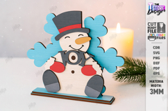 Cute Snowman Stands Laser Cut Bundle|Christmas Shelf Sitters Product Image 6