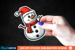 Cute Snowman Sticker Clipart, Sticker PNG Clipart Product Image 1