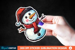 Cute Snowman Sticker Clipart, Sticker PNG Clipart Product Image 1