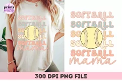cute softball mama png