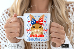 Somebunny Loves America Funny PNG | 4th Of July PNG Product Image 2