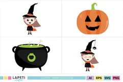 Cute spooky clipart collection for Halloween creative projects