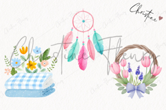 Watercolor Cute Spring Clipart | Spring PNG Product Image 3
