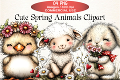 Cute Spring Animals Clipart Product Image 1