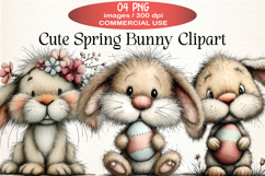 Cute Spring Bunny Clipart Product Image 1