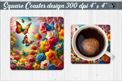 Square Coaster | Spring flowers Product Image 1