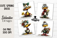 Cute Spring Duck Clipart Product Image 1