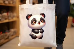 Cute Spring Panda Watercolor Clipart Product Image 5