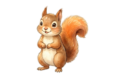Cute Squirrel Png | Cute Safari Png Product Image 1