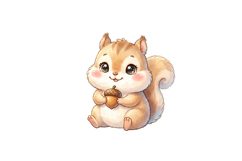 Cute squirrel Png |Forest Png Product Image 1