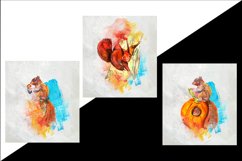 Set of cute squirrels, 3 files, boho style watercolor Product Image 2