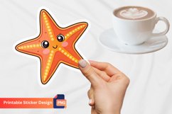 Cute Star Fish Sticker, Ocean Themed Sticker, Starfish Decal Product Image 1