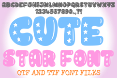 Cute Star Handwriting Alphabet Lettering ABC Text Font OTF by Squeeb Creative