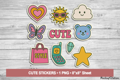 Vintage Y2K Stickers Cute Girly Aesthetic Kawaii PNG Clipart Product Image 1