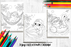 Penguin summer Coloring Pages for kids Product Image 1