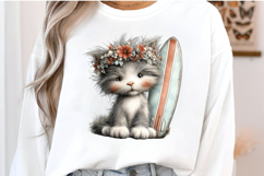 Cute Summer Cat Clipart Product Image 2