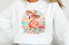 Cute Summer Flamingo with Sunglasses Png Product Image 2