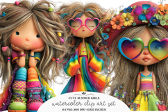 Cute summer girls clipart - Cute summer girl Png Product Image 1