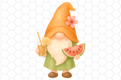 Cute Summer Gnome Clipart - Gnome Sublimation PNG