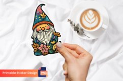 Cute Summer Gnome Sticker, Cute Gnome Sticker Product Image 1