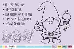 Ice cream themed gnome SVG for DIY projects
