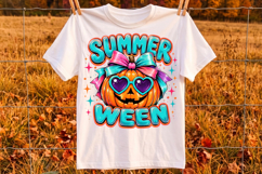 Cute Summerween Png, Pink Bow Jack O'Lantern Halloween Product Image 3