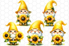Cute Sunflower Gnome Cliparts Gnome Sublimation Bundle