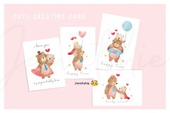 Dad watercolor clipart, father&#039;s day PNG, dad bear PNG Product Image 3