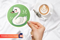 Cute Swan Sticker, Swan Illustration, Cute Bird Sticker Product Image 1